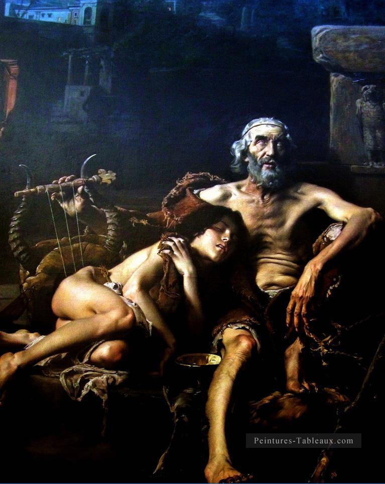 mendiant aveugle Jean Jules Antoine Lecomte du Nouy réalisme orientaliste Peintures à l'huile